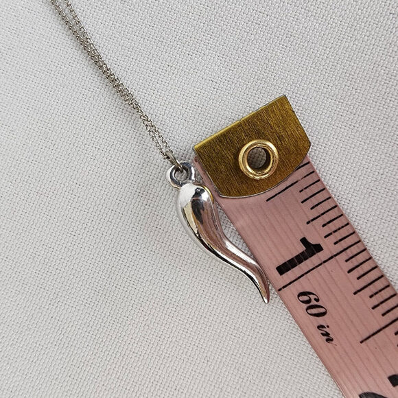 Vintage Coro Sterling Silver Tone Chilli Pepper Necklace - Picture 8 of 8